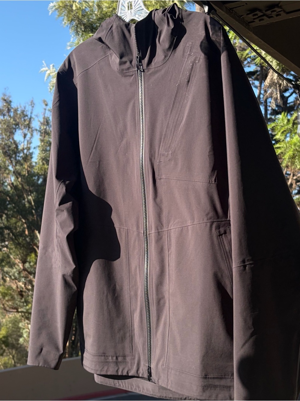 lululemon black rain coat large